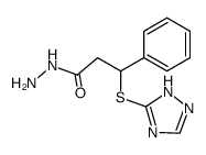3-Phenyl-3-(2H-[1,2,4]triazol-3-ylsulfanyl)-propionic acid hydrazide Structure