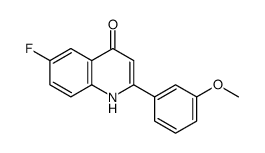 6-fluoro-2-(3-methoxyphenyl)-1H-quinolin-4-one结构式