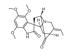 (3R,3'S,7'S,8a'S,E)-6'-ethylidene-4,5,7-trimethoxy-2',3',6',7',8',8a'-hexahydro-5'H-spiro[indoline-3,1'-[3,7]methanoindolizine]-2,9'-dione结构式