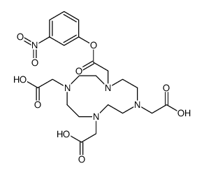 1,4,7,10-Tetraazacyclododecane-1,4,7,10-tetraacetic acid, 1-(3-nitrophenyl) ester Structure