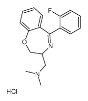 1-[5-(2-fluorophenyl)-2,3-dihydro-1,4-benzoxazepin-3-yl]-N,N-dimethylmethanamine,hydrochloride Structure