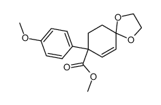 8-(methoxycarbonyl)-8-(4-methoxyphenyl)-1,4-dioxaspiro[4.5]dec-6-ene结构式