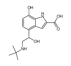 4-(2-tert.-butylamino-1-hydroxyethyl)-2-hydroxyindole-2-carboxylic acid Structure