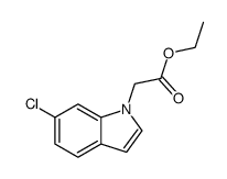 ethyl 2-(6-chloro-1H-indol-1-yl)acetate结构式