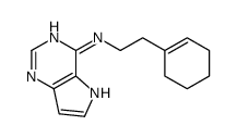 5H-Pyrrolo(3,2-d)pyrimidin-4-amine, N-(2-(1-cyclohexen-1-yl)ethyl)- Structure