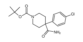 4-carbamoyl-4-(4-chloro-phenyl)-piperidine-1-carboxylic acid tert-butyl ester Structure