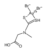 [Au(N-methylglycinedithiocarbamate)Br2]结构式