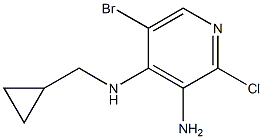5-Bromo-2-chloro-N4-cyclopropylmethyl-pyridine-3,4-diamine结构式