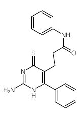 3-(2-amino-4-phenyl-6-sulfanylidene-3H-pyrimidin-5-yl)-N-phenyl-propanamide结构式