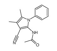 N-(3-cyano-4,5-dimethyl-1-phenyl-1H-pyrrol-2-yl)acetamide结构式