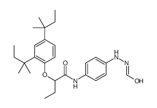 Butanamide, 2-[2,4-bis(1,1-dimethylpropyl) phenoxy]-N-[4-(2-formylhydrazino)phenyl]- Structure