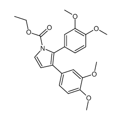 ethyl 2,3-bis(3,4-dimethoxyphenyl)-1H-pyrrole-1-carboxylate Structure