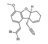 [1-(2,2-dibromovinyl)-4-methoxy-6,7-dihydro-5aH-dibenzofuran-9a-yl]acetonitrile结构式