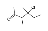 3,4-dimethyl-4-chlorohexane-2-one Structure