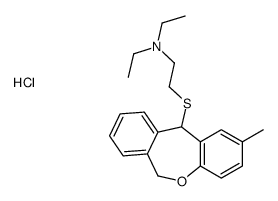 N,N-diethyl-2-[(2-methyl-6,11-dihydrobenzo[c][1]benzoxepin-11-yl)sulfanyl]ethanamine,hydrochloride结构式