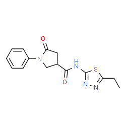 N-(5-ethyl-1,3,4-thiadiazol-2-yl)-5-oxo-1-phenylpyrrolidine-3-carboxamide Structure