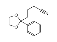 4-(2-phenyl-1,3-dioxolan-2-yl)butanenitrile结构式