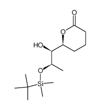 (S)-6-((1S,2R)-2-((tert-butyldimethylsilyl)oxy)-1-hydroxypropyl)tetrahydro-2H-pyran-2-one Structure