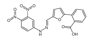 2-[5-[[(3,4-dinitrophenyl)hydrazinylidene]methyl]furan-2-yl]benzoic acid Structure