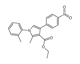 ethyl 2-methyl-4-(4-nitrophenyl)-1-(o-tolyl)-1H-pyrrole-3-carboxylate结构式