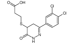 4-(2-Carboxyethyl)thio-6-(3,4-dichlorophenyl)-4,5-dihydro-3(2H)pyridazinone Structure