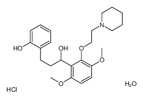 2-[3-[3,6-dimethoxy-2-(2-piperidin-1-ylethoxy)phenyl]-3-hydroxypropyl]phenol,hydrate,hydrochloride结构式