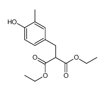 diethyl 2-[(4-hydroxy-3-methylphenyl)methyl]propanedioate Structure