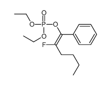diethyl (2-fluoro-1-phenylhex-1-enyl) phosphate结构式