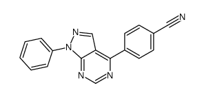 4-(1-phenylpyrazolo[3,4-d]pyrimidin-4-yl)benzonitrile结构式
