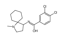 3,4-dichloro-N-(1-methyl-1-azaspiro[4.5]decan-4-yl)benzamide结构式