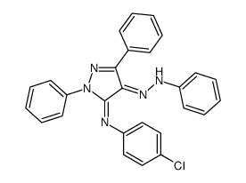 N-[[5-(4-chlorophenyl)imino-1,3-diphenylpyrazol-4-ylidene]amino]aniline Structure