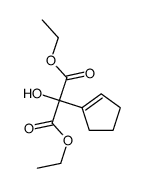 diethyl 2-(cyclopenten-1-yl)-2-hydroxypropanedioate Structure