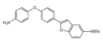 2-[4-(4-aminophenoxy)phenyl]-1-benzofuran-5-carbonitrile Structure