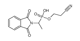 N-phthalyl-1-aminoethanephosphonic acid 2-cyanoethyl monoester Structure