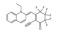 2-cyano-3-<(1-ethyl-2(1H)-quinolinylidene)methyl>hexafluoro-2-cyclohexen-1-one结构式