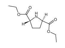 trans-Pyrrolidin-2,5-dicarbonsaeurediethylester结构式