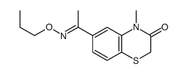 4-methyl-6-[(E)-C-methyl-N-propoxycarbonimidoyl]-1,4-benzothiazin-3-one Structure