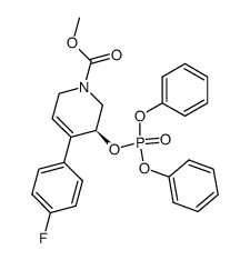 methyl (S)-3-((diphenoxyphosphoryl)oxy)-4-(4-fluorophenyl)-3,6-dihydropyridine-1(2H)-carboxylate结构式