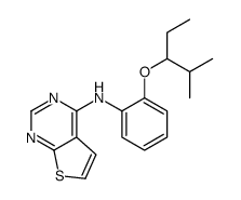 N-[2-(2-methylpentan-3-yloxy)phenyl]thieno[2,3-d]pyrimidin-4-amine结构式