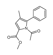 methyl 1-acetyl-4-methyl-5-phenylpyrrole-2-carboxylate结构式