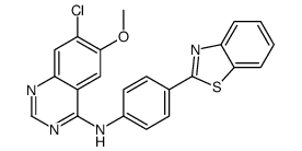 N-[4-(1,3-benzothiazol-2-yl)phenyl]-7-chloro-6-methoxyquinazolin-4-amine Structure
