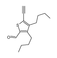 3,4-dibutyl-5-ethynylthiophene-2-carbaldehyde Structure