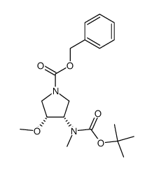1-Cbz-3-[(tert-butoxycarbonyl)methylamino]-4-methoxypyrrolidine结构式