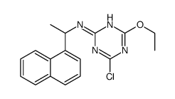 4-chloro-6-ethoxy-N-(1-naphthalen-1-ylethyl)-1,3,5-triazin-2-amine结构式