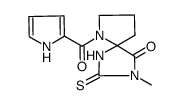 3-methyl-6-(1H-pyrrole-2-carbonyl)-2-thioxo-1,3,6-triazaspiro[4.4]nonan-4-one Structure