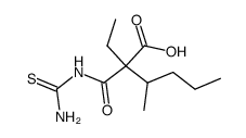 2-[[(Aminothioxomethyl)amino]carbonyl]-2-ethyl-3-Methylhexanoic Acid结构式