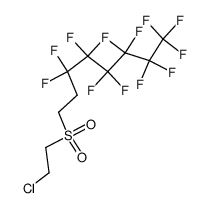 2-(Perfluorohexyl)ethanyl 2-chloroethanyl sulfone结构式