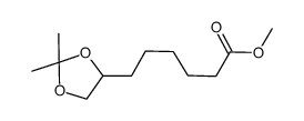 6-(2,2-dimethyl-[1,3]dioxolan-4-yl)-hexanoic acid methyl ester结构式