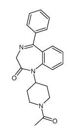 1-(1-acetyl-4-piperidinyl)-1,3-dihydro-5-phenyl-2H-1,4-benzodiazepin-2-one Structure