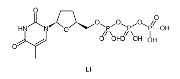 3'-DEOXYTHYMIDINE 5'-TRIPHOSPHATE TRILITHIUM SALT*结构式